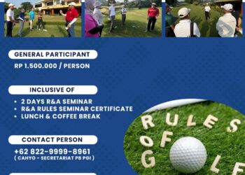 Tingkatkan Kompetensi Regulasi Internasional, PB PGI Gelar R&A Level 2 Rules Seminar di Jakarta Golf Club